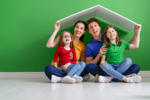 Concept of housing for young family.